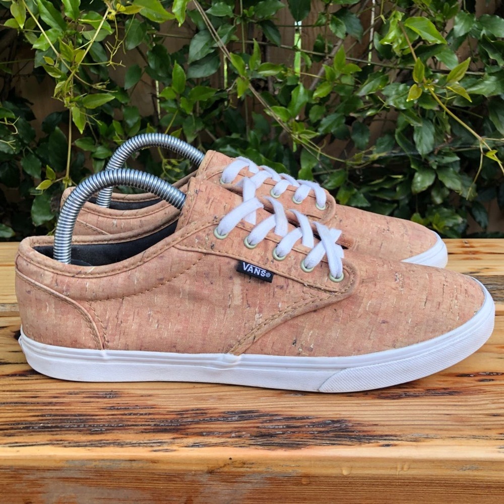 Vans Women's Era Low Top Cork Print Skateboarding Shoes Sneakers size 9.5 Casual